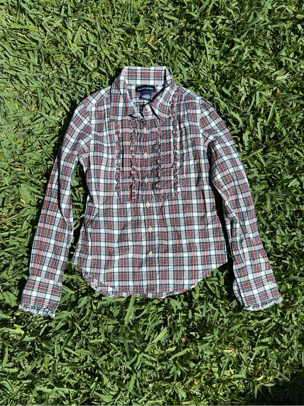 Ralph Lauren Girls Plaid Button-Down Shirt